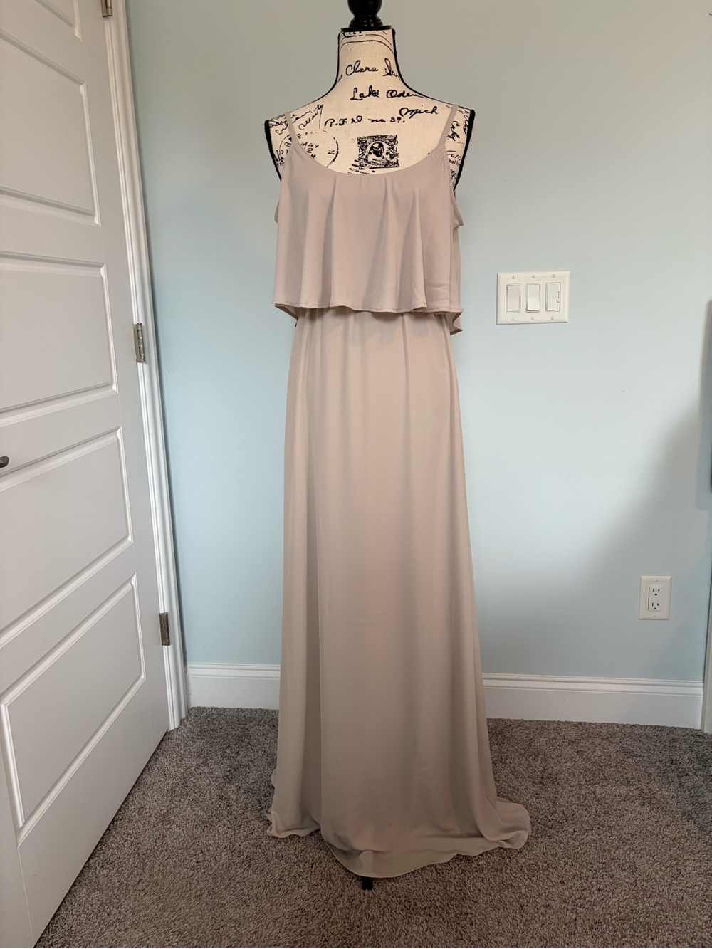 Show Me Your MuMu Taupe Sleeveless Maxi Dress